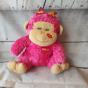 Sugar loaf kiss me pink gorilla monkey 10 in valentine's day plush